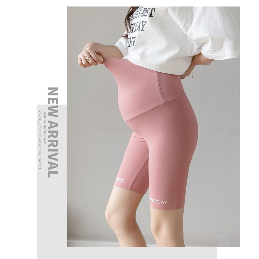 Quần legging vải lụa lạnh in họa tiết đơn giản thời trang thích hợp cho mẹ bầu