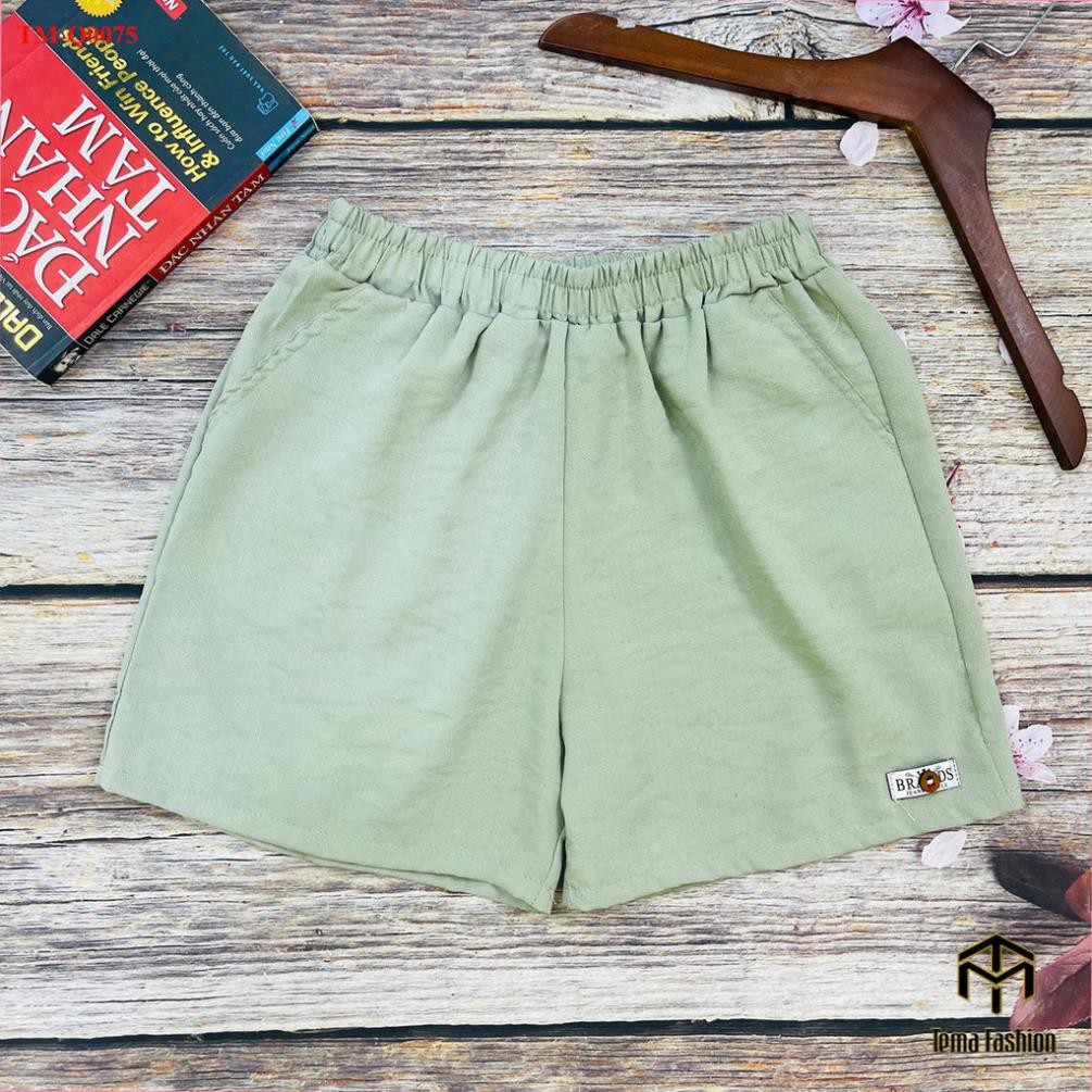 Quần đùi nữ MIA 1992 cao cấp - Quần short nữ cạp chun thêu chữ siêu xinh chất vải đũi siêu mát mịn | BigBuy360 - bigbuy360.vn