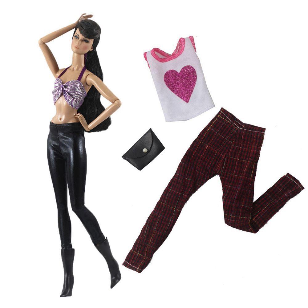 Set trang phục thời trang màu cầu vồng cho búp bê barbie 11.5" 1/6 bjd