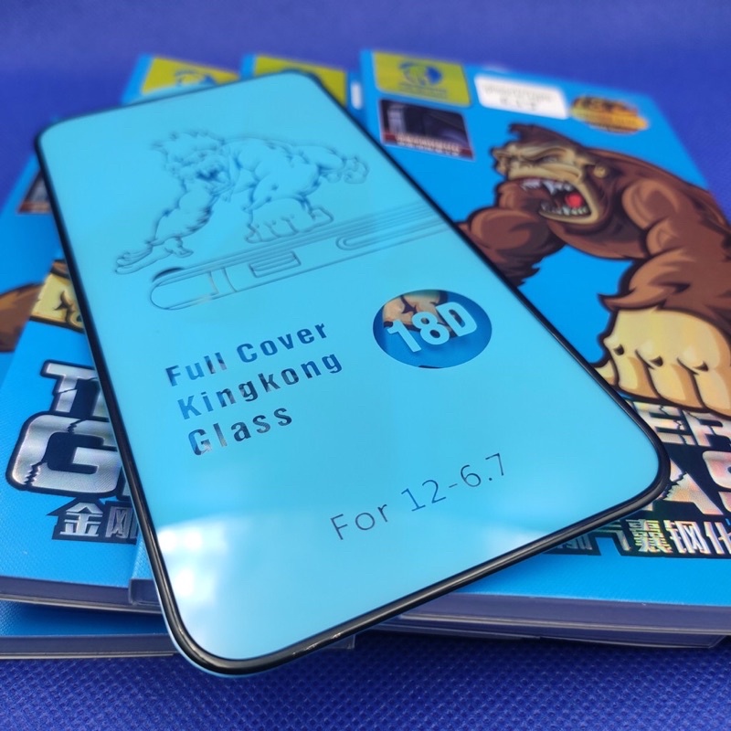 Cường lực iphone 18D King Kong, chống mẻ cạnh, ip 6/6s/6plus/6splus/7/7plus/8/8plus/plus/x/xr/xs/11/12/pro/max