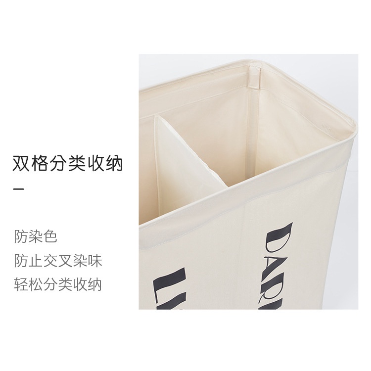 Giỏ Đựng Quần Áo Bằng Vải Oxford Khung Sắt Có Bánh Xe Sáng Tạo