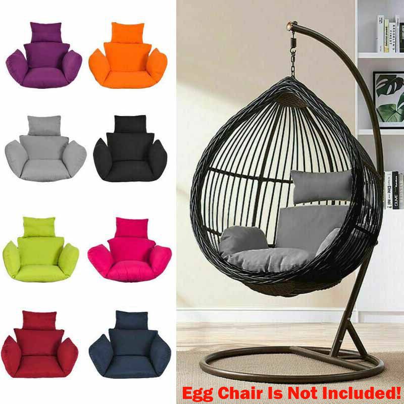 Đệm với gối cho ghế xích đu bằng mây trang trí sân vườn