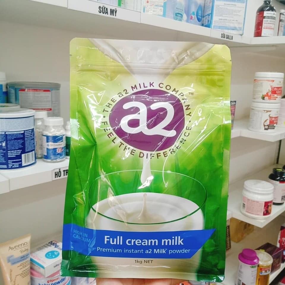 Sữa A2 Úc, Sữa Tươi Nguyên Kem và Tách Kem Dạng Bột gói - 1kg
