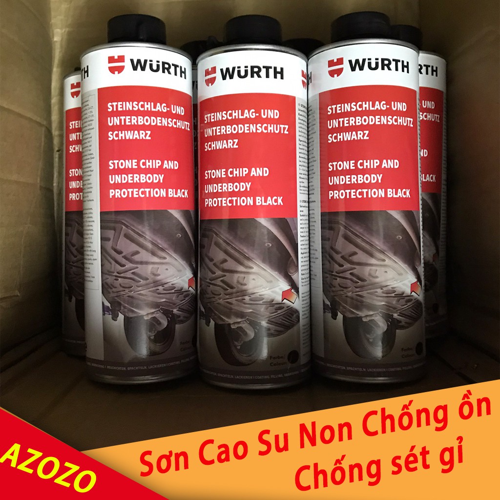 COMBO 2 Chai Sơn phủ gầm cao su non - Sơn chống ồn chống sét gỉ Wurth 100ml nhập khẩu nguyên chai