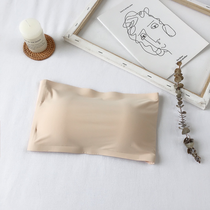 Áo lót ngực quây su trơn chất mát lạnh thoáng mát cài sau cho nữ KBRA M8883