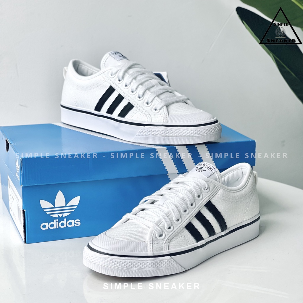 Giày Adidas Originals Nizza HÀNG CHÍNH HÃNG Adidas Nizza Trefoil Black White - Giày Thể Thao Nam Nữ - Simple Sneaker