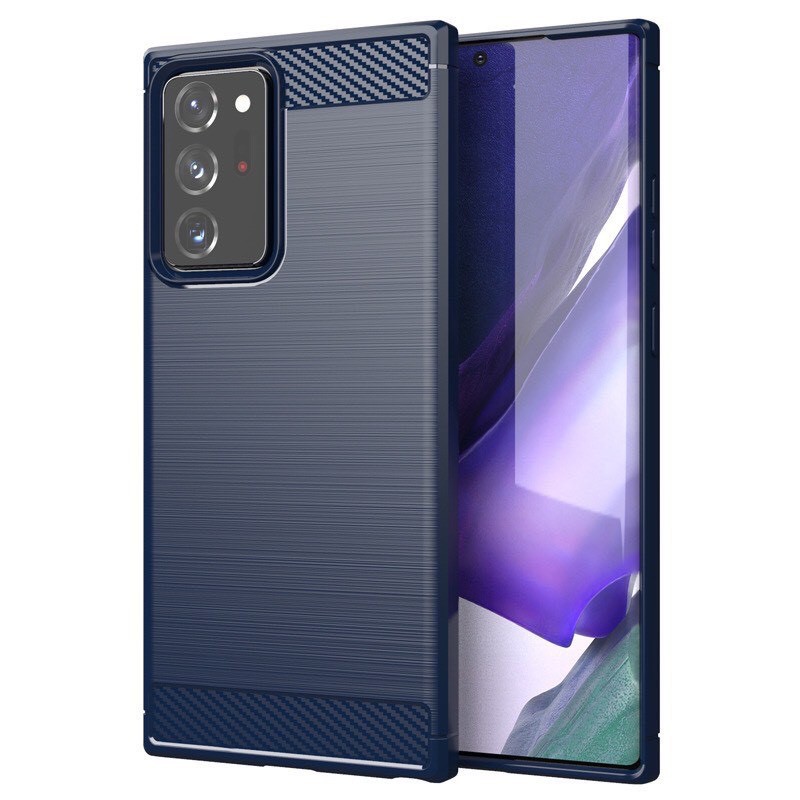 Ốp lưng dẻo Samsung Galaxy Note 20 / Note 20 Ultra vân sợi cacbon chống sốc, chống vân tay Rugger Amor