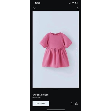Váy đầm Zara hồng cực xinh cho bé gái