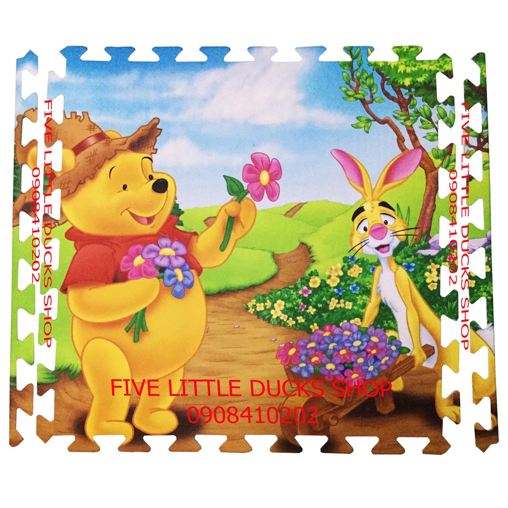 Bộ 4 Tấm Thảm Xốp Lót Sàn Hình Thú Disney Cho Bé - 60x60cm - EcoBaby