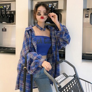 [Mới]🔥Áo Sơ Mi From Dài Rộng Cổ Choker Tay Phồng Phong cách Hàn Quốc (Kèm áo Bra)