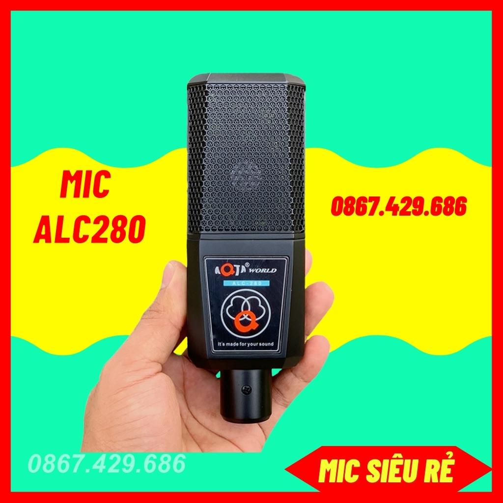 Mic Thu Âm AQTA ALC280 Hàng Loại 1 Hát Cực Nhẹ . Kiểu Dáng Đầu Mic Dẹt Khá Bắt Mắt , Chất Âm Cực Hay BH 12 Tháng