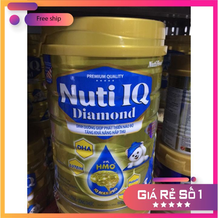 Sữa bột Nuti IQ Diamond số 1 cho trẻ từ 0-6 tháng - Lon 900g