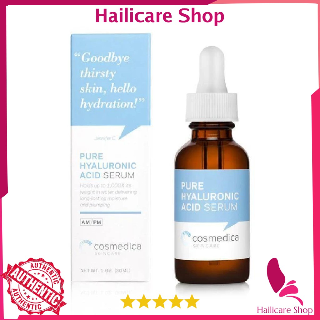 [Nhập Mỹ] Serum cấp nước Cosmedica Pure Hyaluronic Acid (HA) Serum