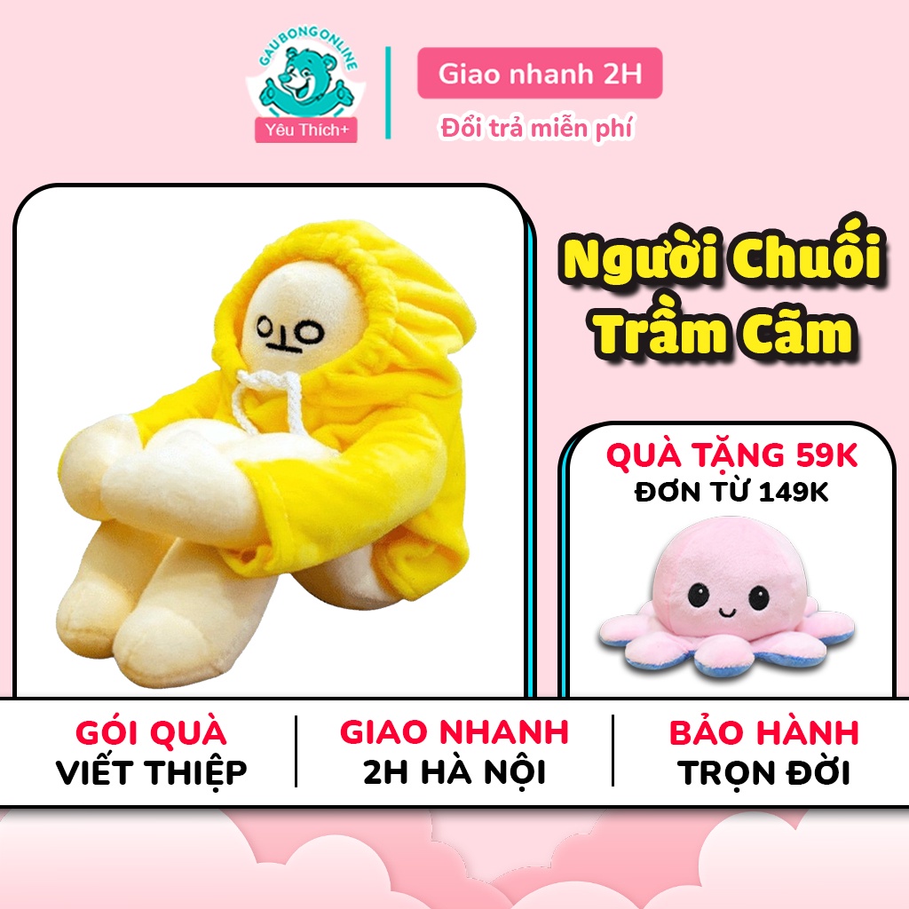 Người Chuối Banana Man Nhồi Bông Trầm Cảm Đáng Yêu Cao Cấp Gấu Bông Online