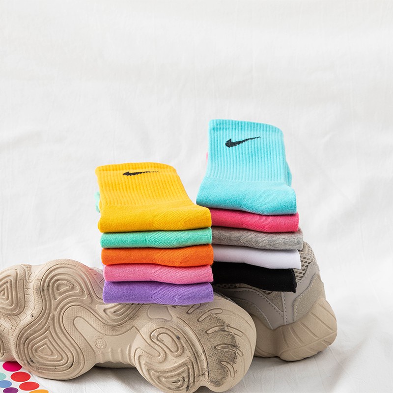 Tất N.i.k.e,Vớ N.i.k.e Thể Thao Cao Cổ Chất Liệu Cotton Nhiều Màu