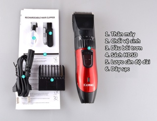 Tông đơ cắt tóc Kemei 730 - sạc điện