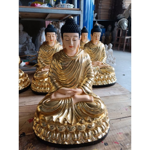 Tượng Bổn Sư 50cm dát vàng