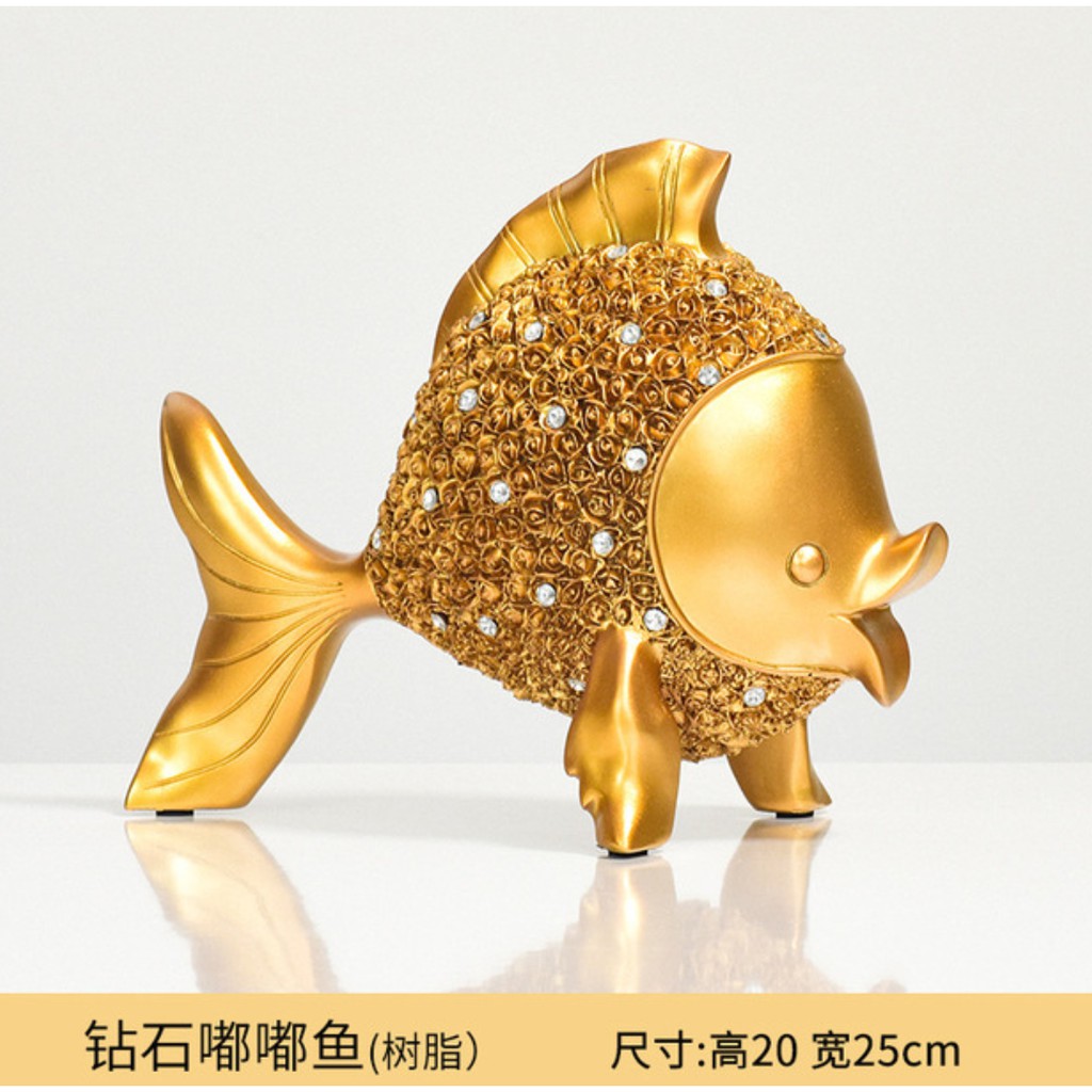 tượng con cá. tượng cá vàng. tượng trang trí phòng khách. decor phòng khách. decor bàn làm việc. hoangdecor