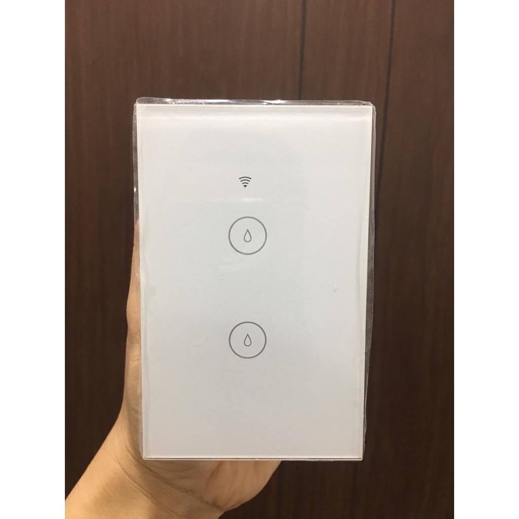Công tắc Wifi Tuya 2 Nút Công suất cao mỗi nút 20A cho bình Nóng lạnh và Đèn sưởi - Công tắc 1 nút 40A
