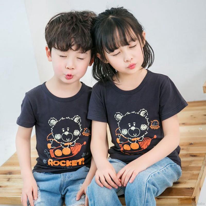 Áo thun họa tiết hoạt hình dễ thương dành cho bé trai và bé gái từ 1-10 tuổi