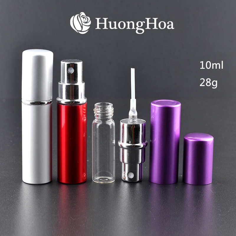 CHAI CHIẾT NƯỚC HOA vỏ nhôm xịt phun sương có hướng dẫn cách chiết nước hoa, Sỉ và Lẻ - Mã 5 dung tích 10ml