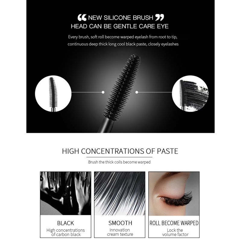 Set Mascara + Bút Kẻ Mắt Chống Nước Chống Nhòe Lâu Phai Cho Hàng Mi Dài Dày Và Cong Vút