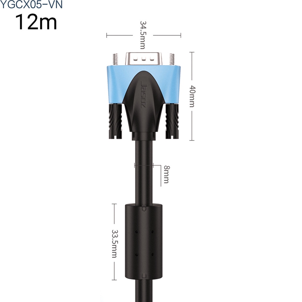 Dây Cáp Nối Dài Jasoz C101 Vga Hd 1080p 15 Pin Sang Vga 3 + 6 Cho Màn Hình Máy Chiếu / Hdtv | BigBuy360 - bigbuy360.vn