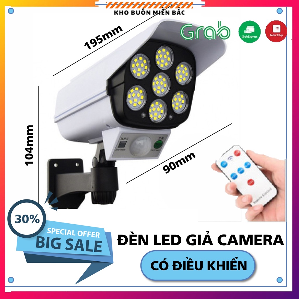 Đèn chiếu đường, đèn Năng lượng mặt trời, giả CAMERA, Có điều khiển từ xa