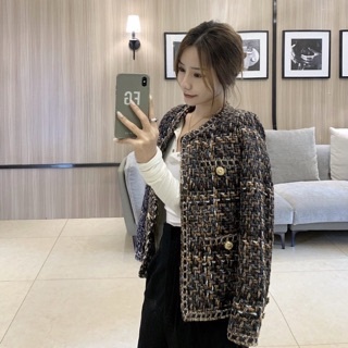 𝐎𝐑𝐃𝐄𝐑. Áo Khoác Dạ Tweet Tiểu Thư Siêu Dày