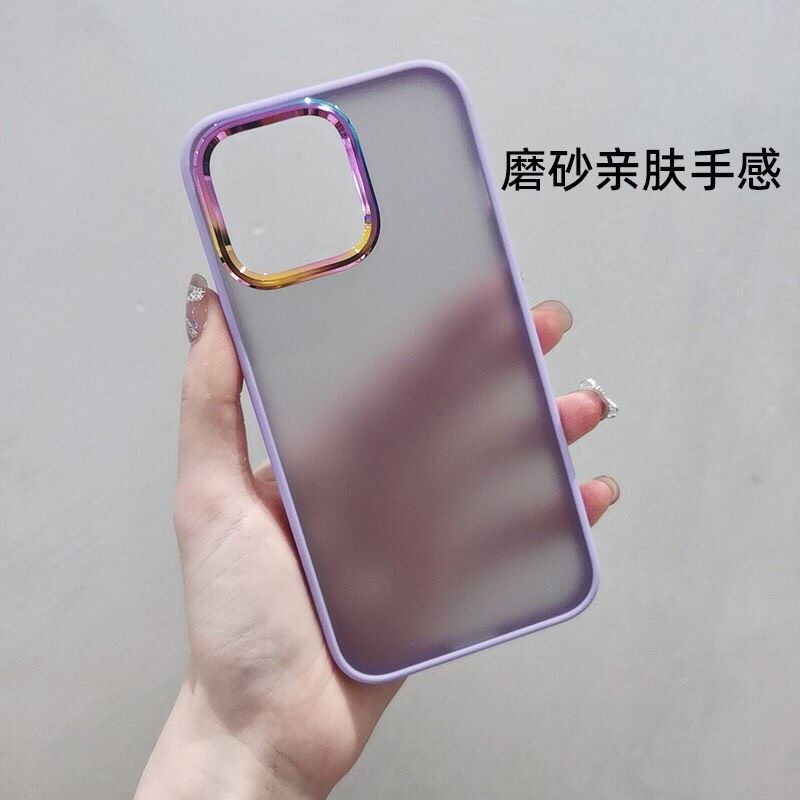 [ hot ] Ốp lưng nhám viền màu X&amp;M viền camera titan cho iPhone 13 Pro Max , 13, 13 Pro, 12Pro Max chống Vân tay cực nổi