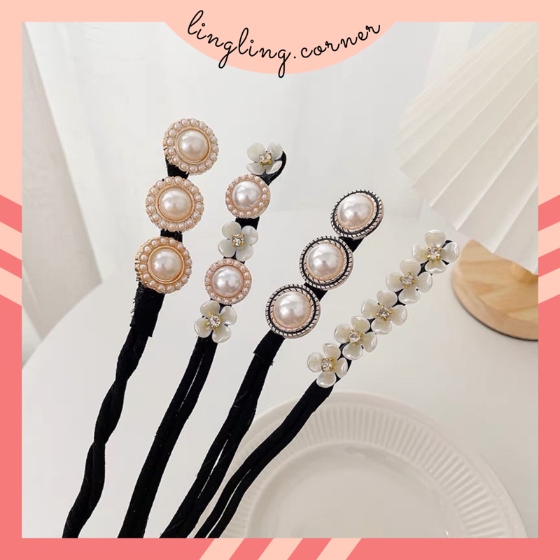Cột tóc đính ngọc sang chảnh