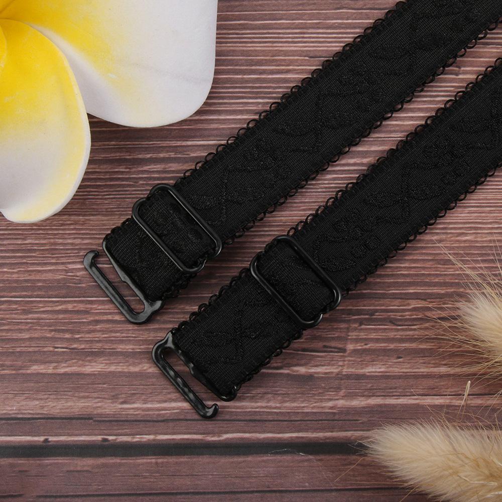 LAYOR1 2 Cặp Dây Áo Ngực Co Dãn Có Kẹp Lưng Thêu Họa Tiết Cho Nữ