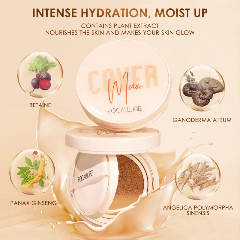 [Hàng mới về] Phấn nước Focallure chiết xuất thực vật/ dưỡng ẩm/ che khuyết điểm tiện dụng cho trang điểm | BigBuy360 - bigbuy360.vn