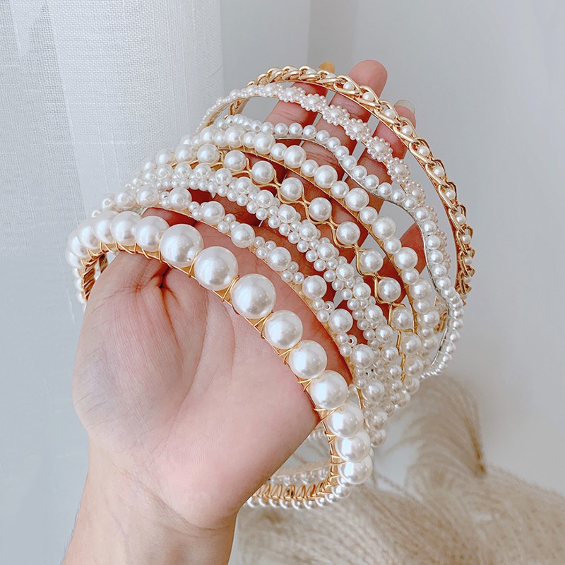 Băng Đô Đính Ngọc Trai Thời Trang Hàn Quốc Dành Cho Nữ