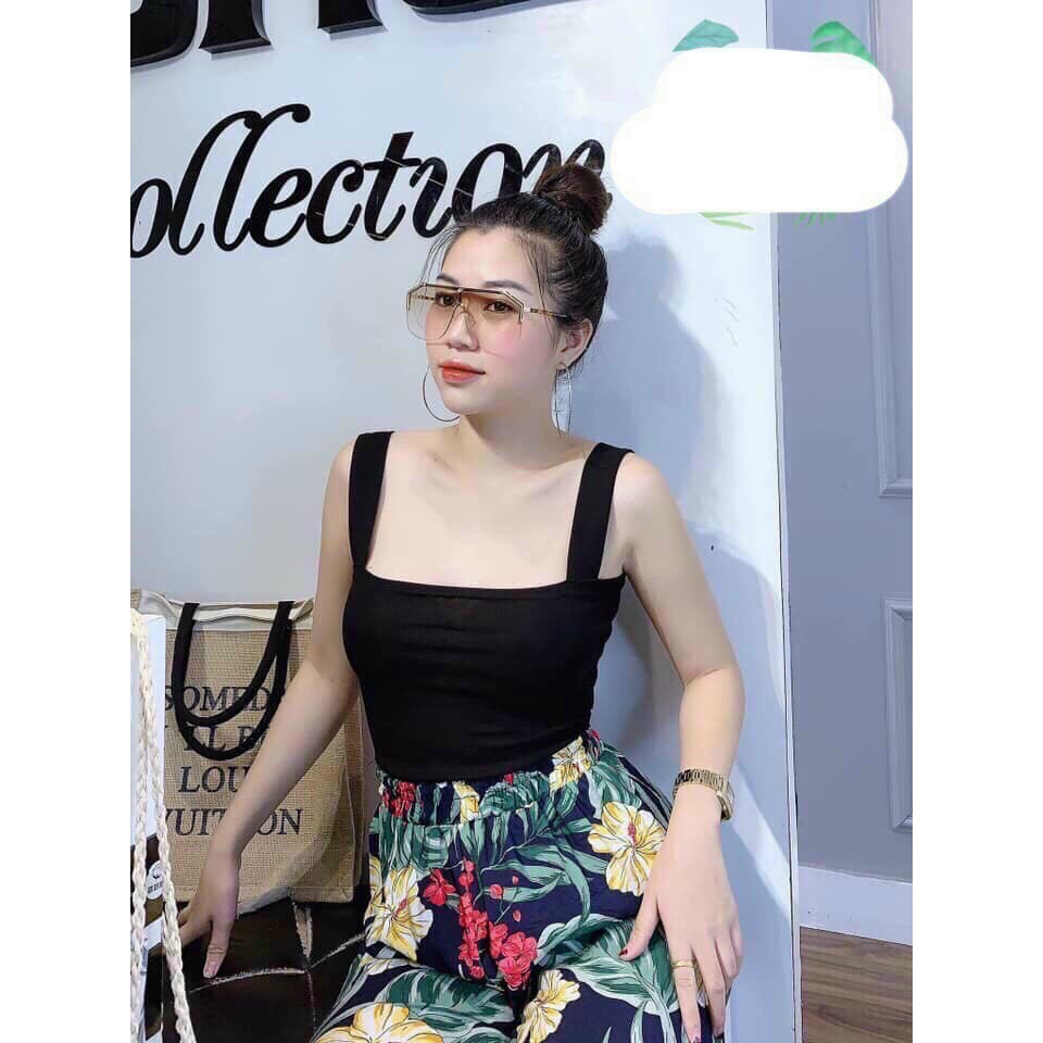 Áo 2 dây cổ vuông cơ bản bản hai dây to cực dễ mix đồ | BigBuy360 - bigbuy360.vn