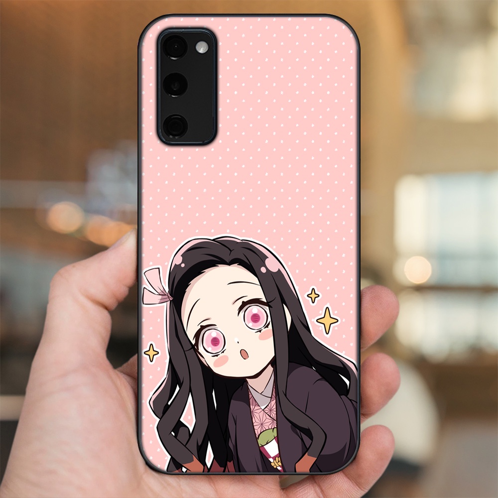 Ốp lưng Samsung S20 FE viền đen in hình Nezuko Kimetsu no Yaiba