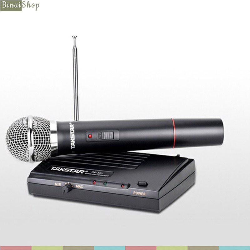 [Mã ELHACE giảm 4% đơn 300K] Takstar TS-331 - Micro Không Dây VHF Cầm Tay Cho Biểu Diễn, Hội Nghị, Karaoke Gia Đình