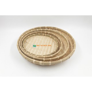 Mẹt tre cật mây trắng đựng hoa quả, rá đựng bún đậu, thân thiện môi trường