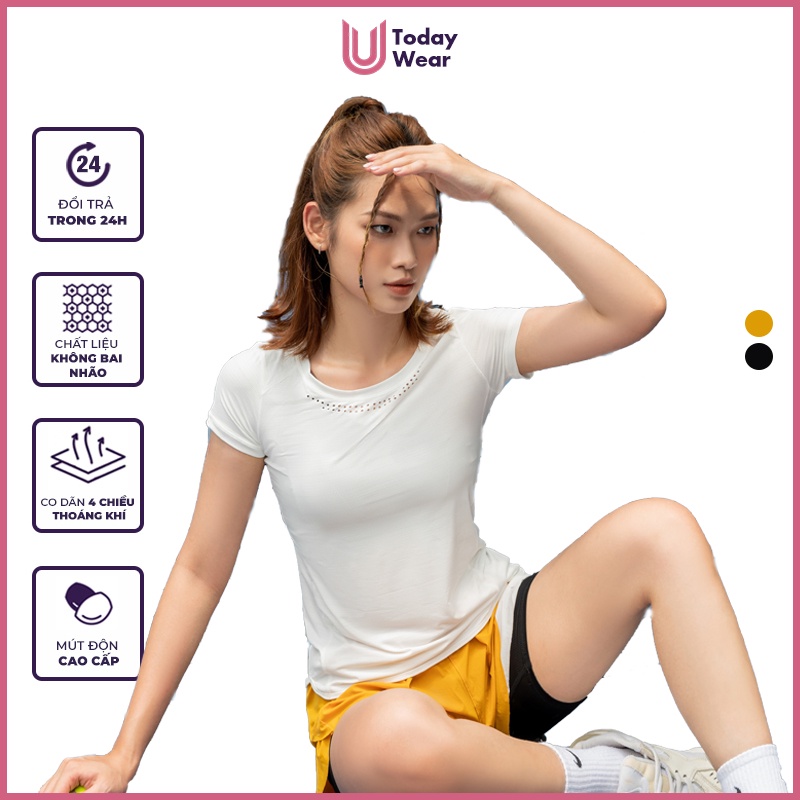 Áo Thể Thao Tập Gym Yoga Có Tay Basic Top ( thấm hút tốt, không mút, thiết kế thời trang)