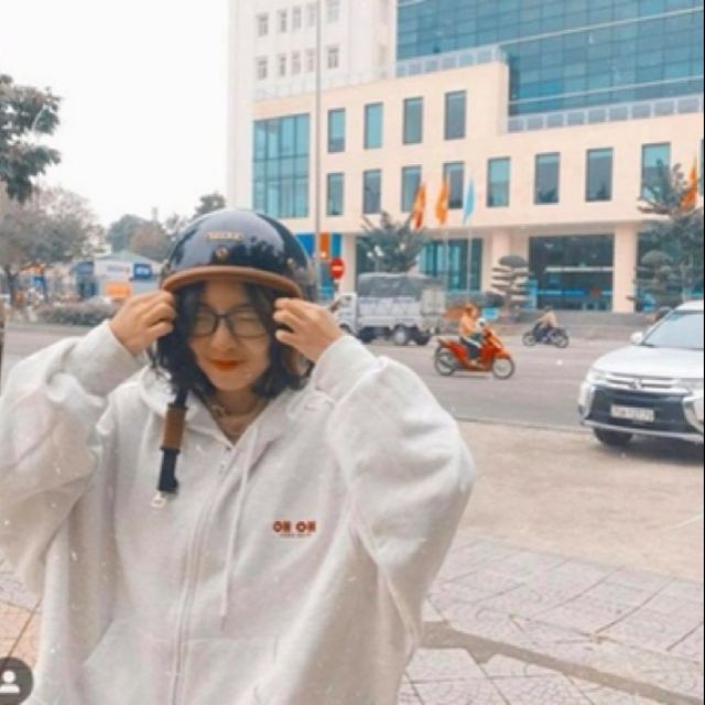 [Giá siêu rẻ] Áo khoác nỉ zip form rộng OHOH, họa tiết chữ thêu | BigBuy360 - bigbuy360.vn