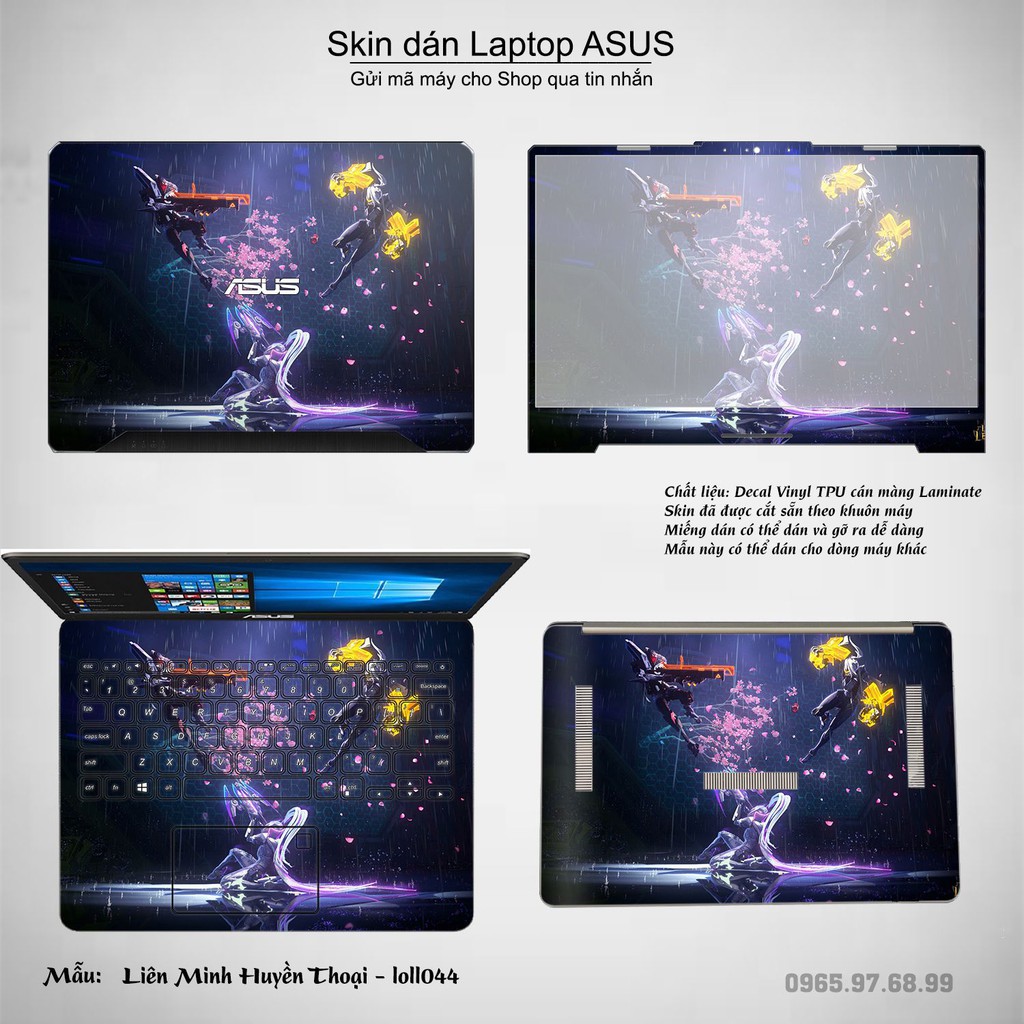 Skin dán Laptop Asus in hình Liên Minh Huyền Thoại nhiều mẫu 6 (inbox mã máy cho Shop)