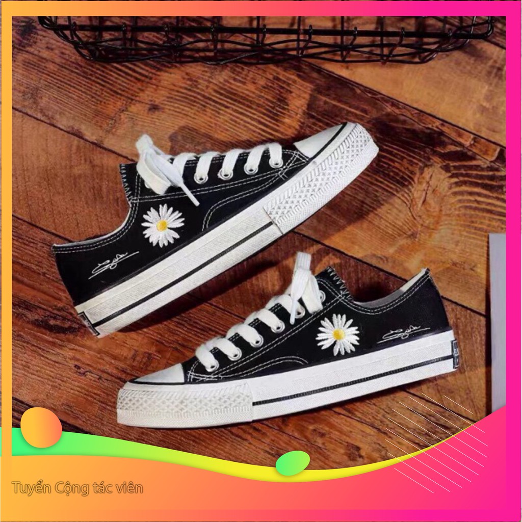HOT ( Video) Giày CV  CLASSIC 🌼HOA CÚC 4 MÀU SIÊU ĐẸP 👟 new . new :