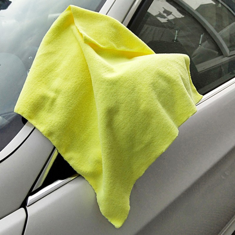 Khăn Lau Xe Hơi Ô Tô Xe Máy Khăn Vệ Sinh Nhà Cửa Vải Sợi Microfiber Không Viền 40x40cm