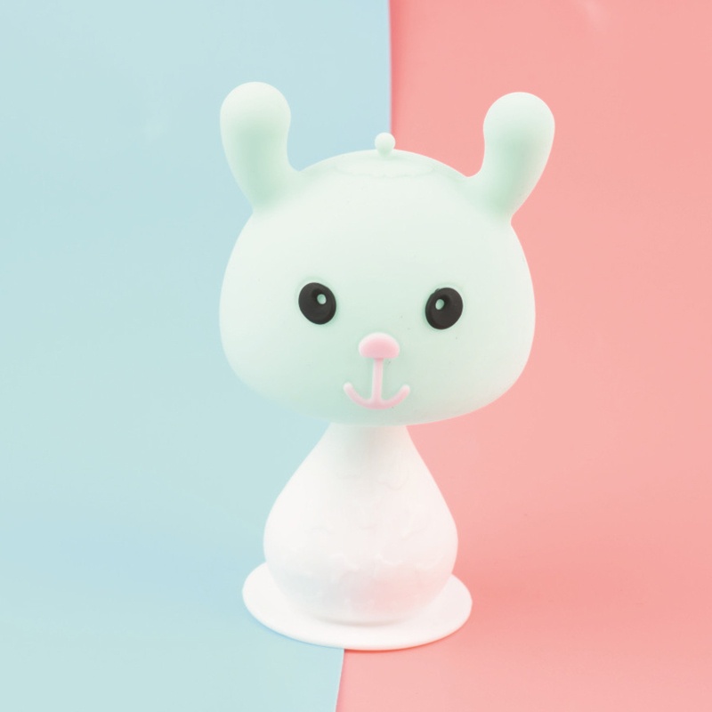 Đồ Chơi Gặm Nướu Bằng Hạt Silicon Không BPA Hình Thỏ Hoạt Hình Giảm Đau Cho Bé Sơ Sinh