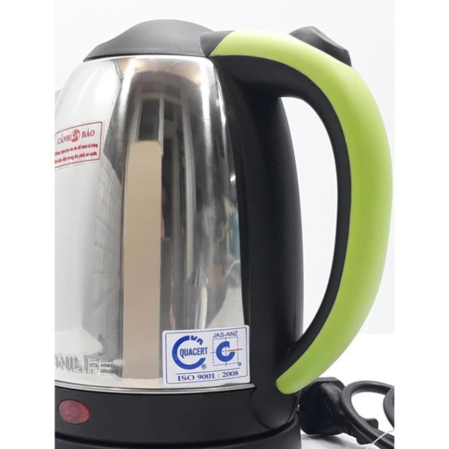 Ấm siêu tốc Unilife 1.8 lít - Ấm siêu tốc inox 1800ml chính hãng cao cấp siêu bền