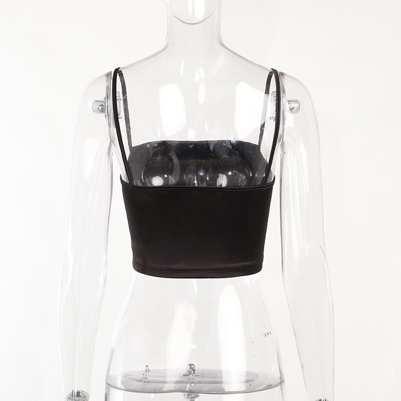 Áo Tank Top Trễ Vai Màu Trơn Thiết Kế Sành Điệu Cho Nữ