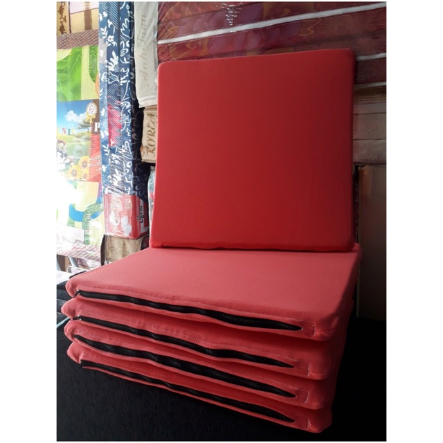 Nệm Vuông ngồi bệt màu Đỏ Đô kích thước 40x40 cm dày 3cm.có kéo khóa.