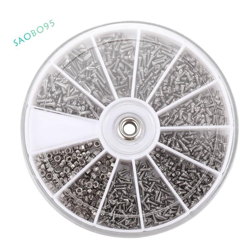 Bộ 1000 Ốc Vít Bằng Thép Không Gỉ Cho Máy Móc Pc