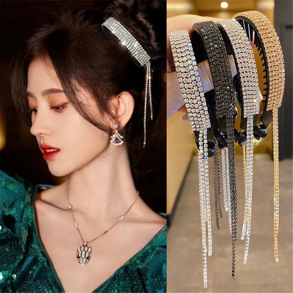 Dây buộc tóc phối mặt dây tua rua thiết kế tinh tế thời trang cho nữ