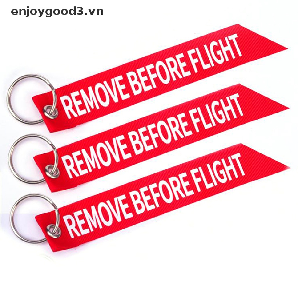 / Enjoy shopping / / Mới Móc Chìa Khóa Thêu Chữ Remove Before Flight Cho Xe Hơi / Xe Đạp / Máy Bay